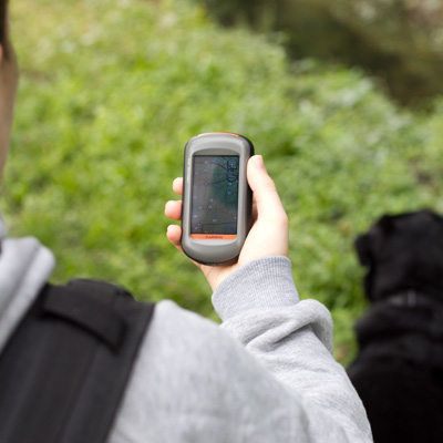 GARMIN® Oregon 450 Handheld GPS Navigator - Get out and explore with this handheld GPS navigation sytem.  Rugged 3" enhanced sunlight-readable touchscreen features 3-axis compass, barmonetric altimeter, GPS receiver with HotFix™, and high-speed USB.  Uses 2 AA batteries, not included.